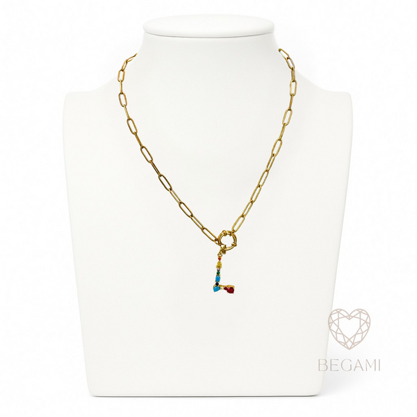 Collana loop lettera