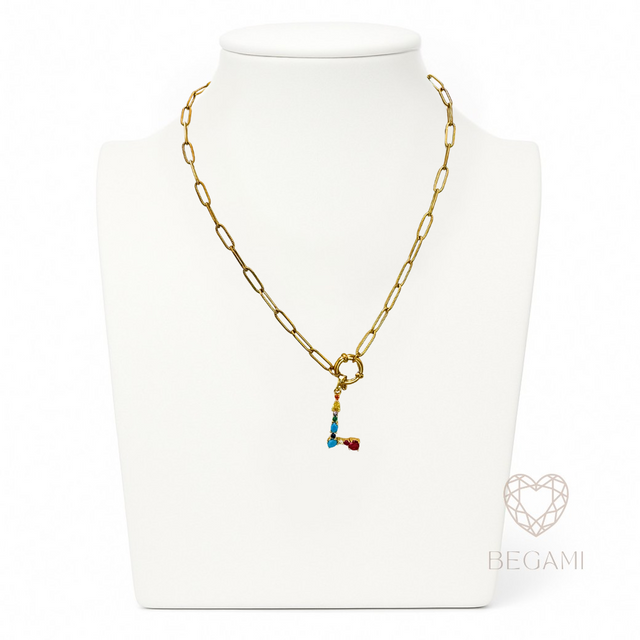 Collana loop lettera