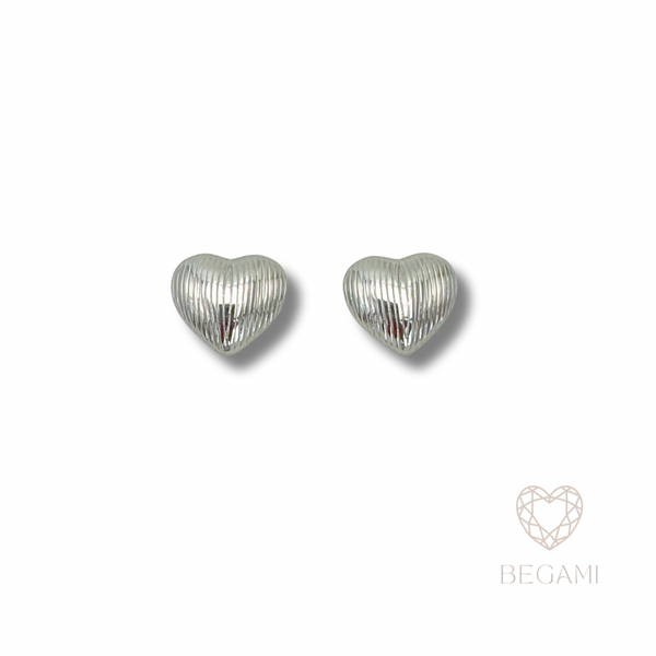 Orecchini Cuore Rigato