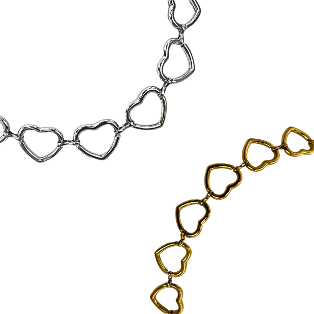 Collana cuori incatenati