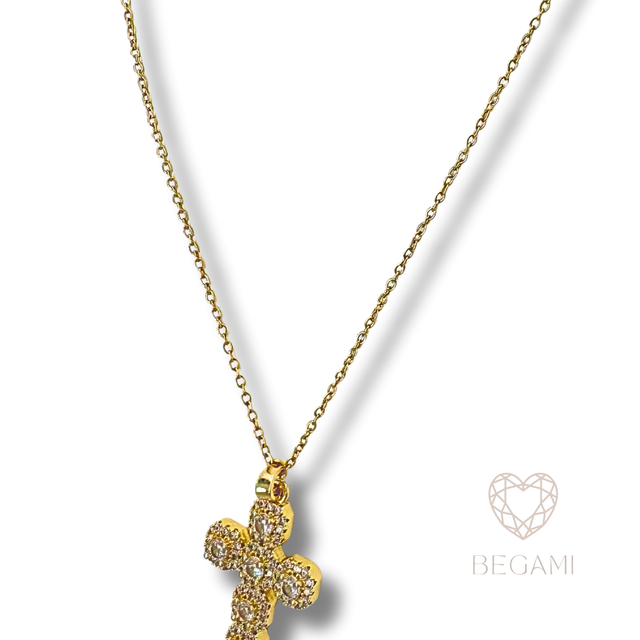 Collana croce cristal