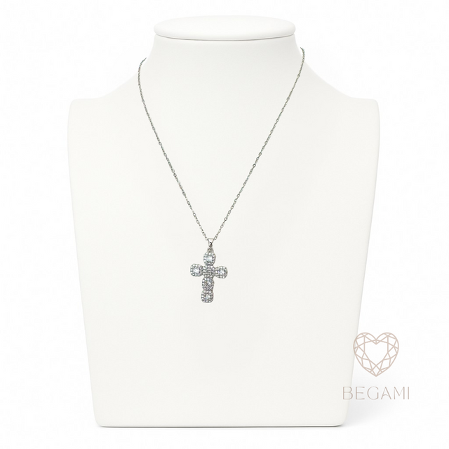 Collana croce cristal