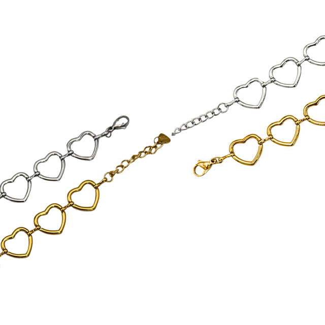 Bracciale cuori incatenati