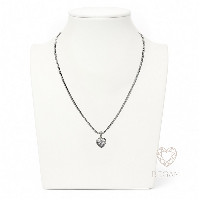 Collana cuore brillante