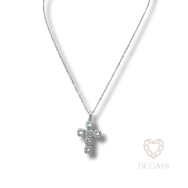 Collana croce cristal