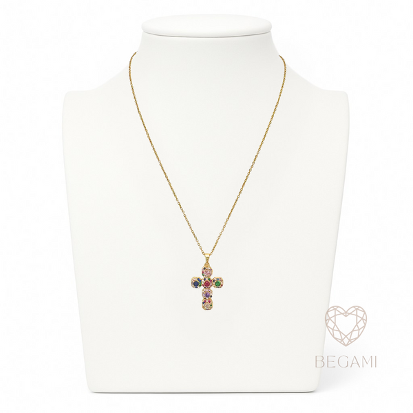 Collana Croce Arcobaleno