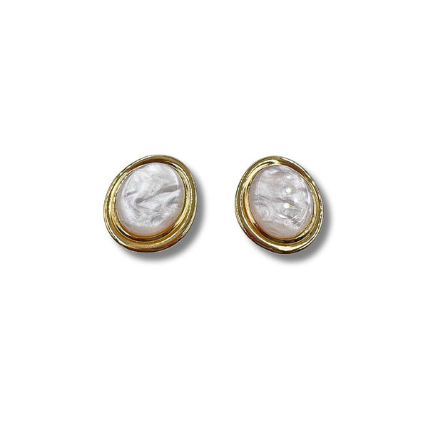 Orecchini bottoni Perla