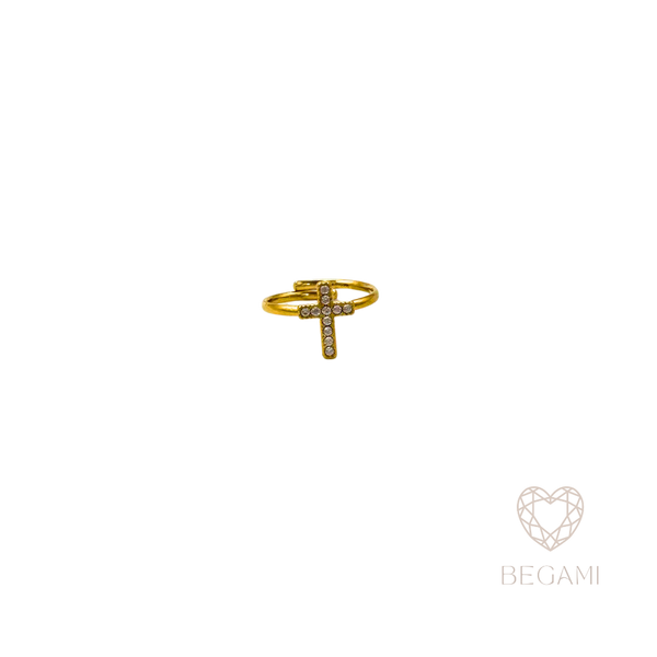 Anello Croce Zirconi