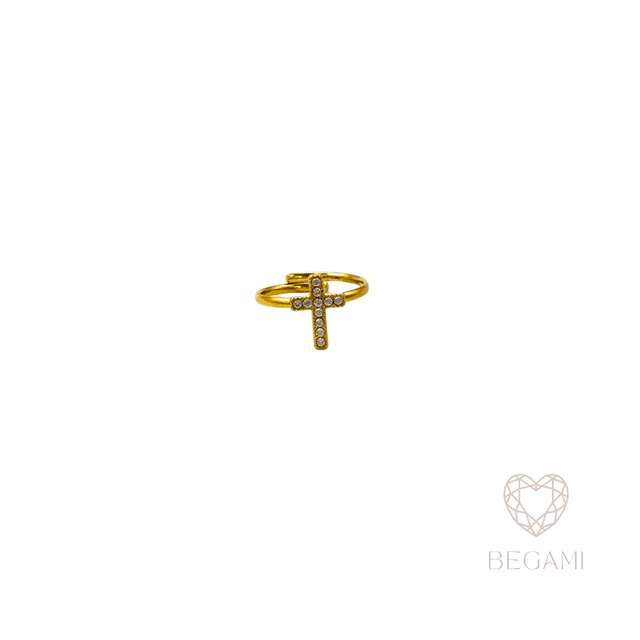 Anello Croce Zirconi