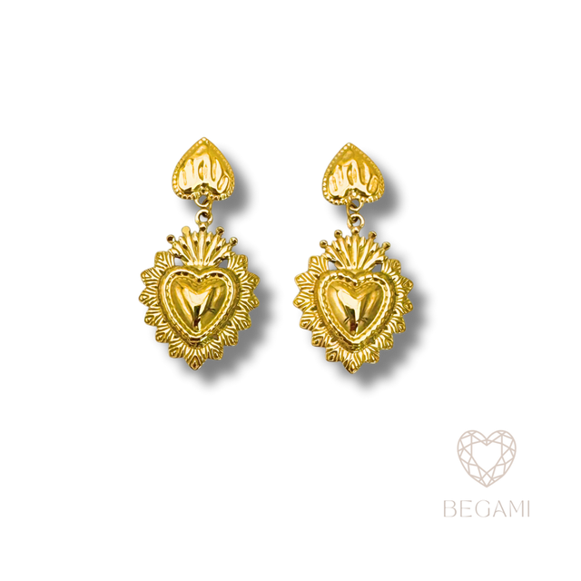 Orecchini cuore sacro