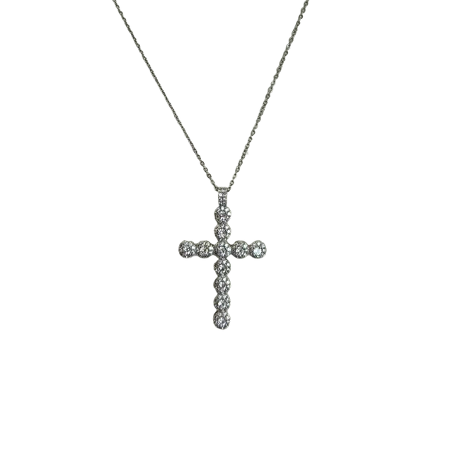 Collana croce brillante