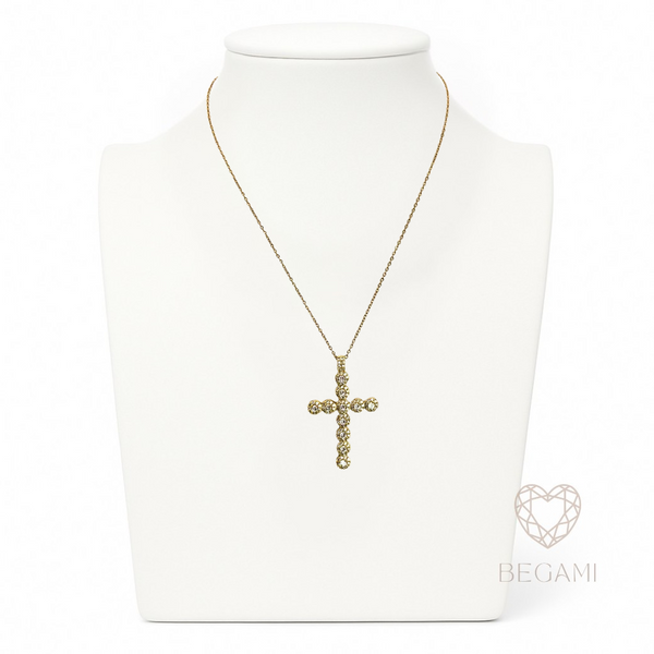 Collana croce brillante