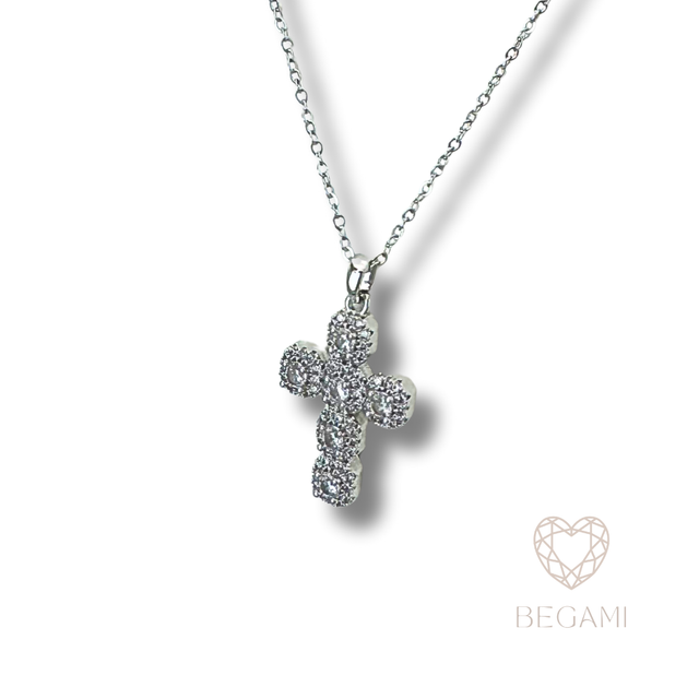 Collana croce cristal