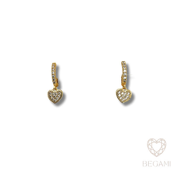 Orecchini Cuore Brillante