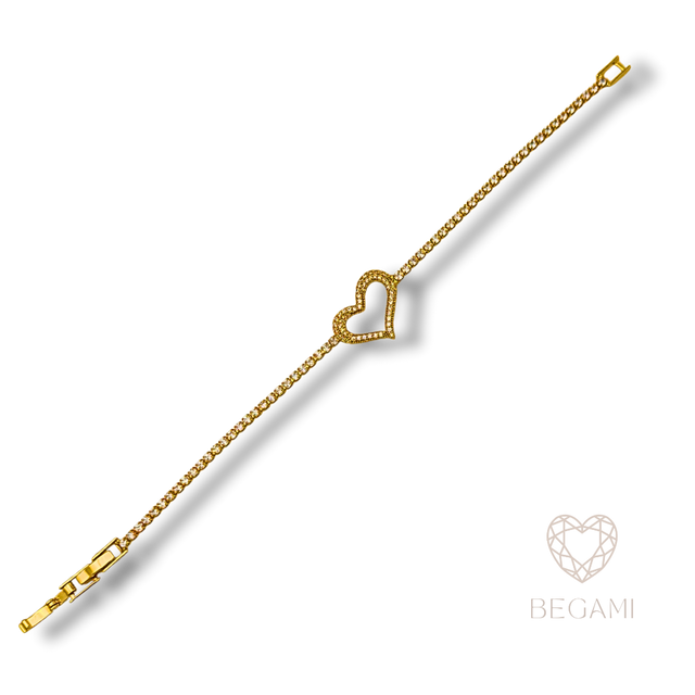 Bracciale tennis  cuore