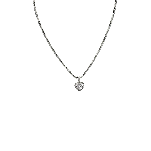 Collana cuore brillante