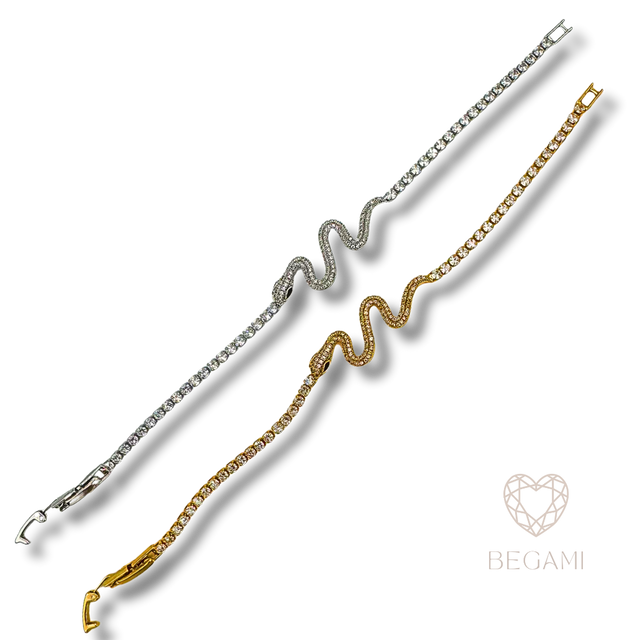 Bracciale tennis serpente