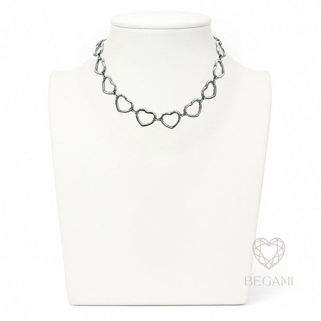 Collana cuori incatenati