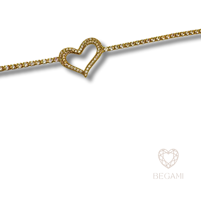 Bracciale tennis  cuore