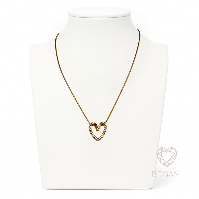 Collana Cuore Nodo Brillante