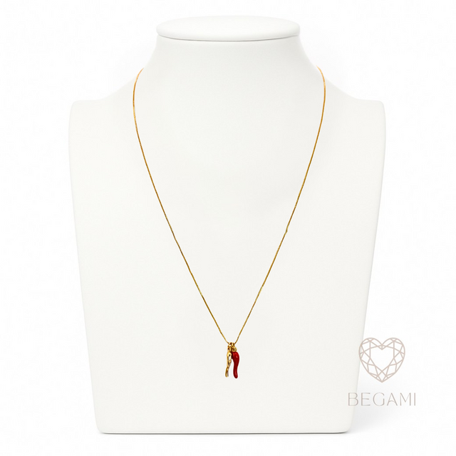 Collana corno portafortuna