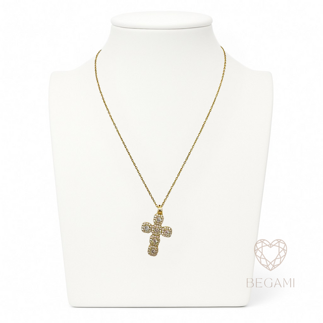 Collana croce cristal