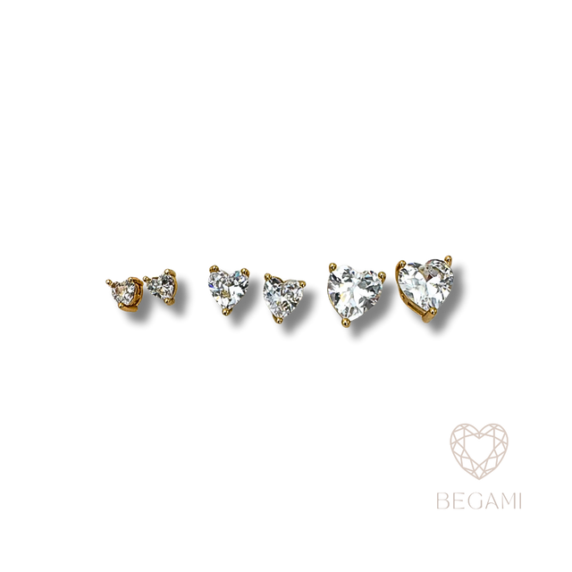 Set Orecchini Cuore di Cristallo