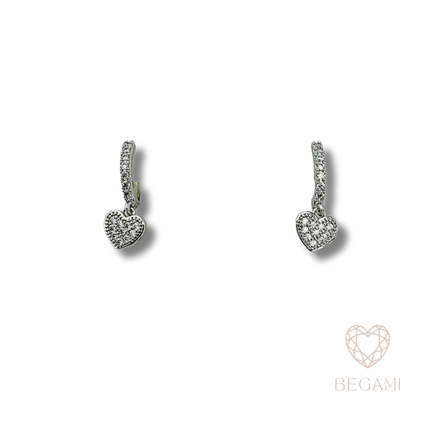 Orecchini Cuore Brillante