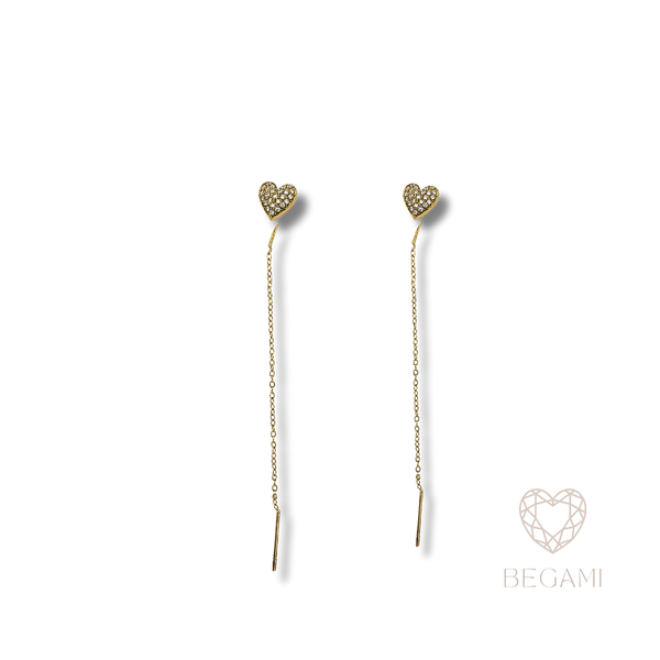 Orecchini Cuore a Filo