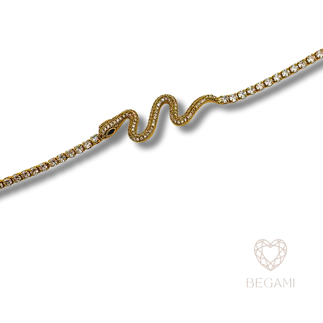 Bracciale tennis serpente