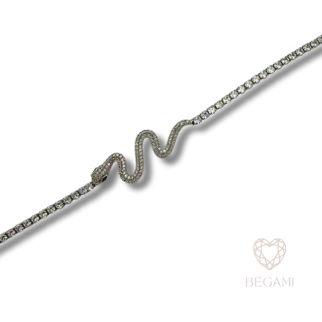 Bracciale tennis serpente