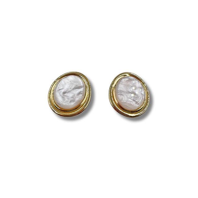 Orecchini bottoni Perla