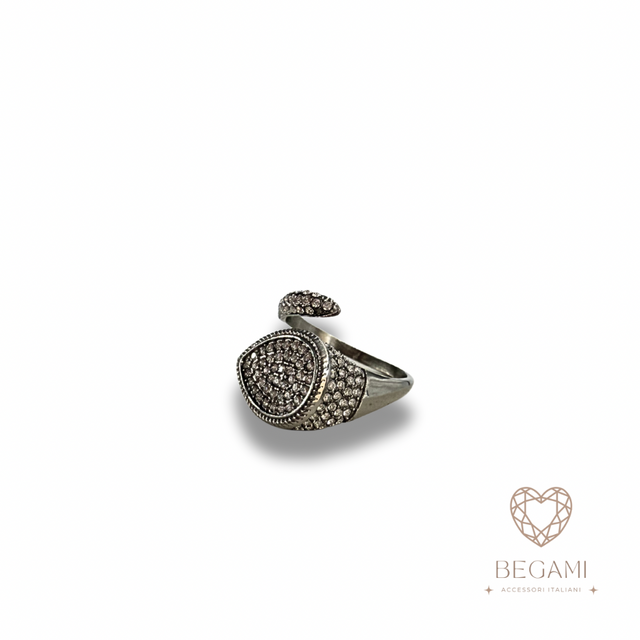 Anello Doppia Goccia Pavé