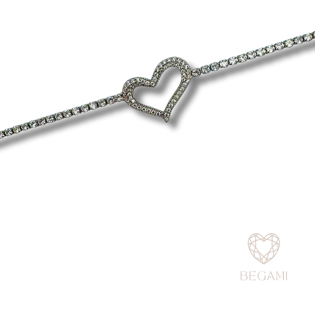 Bracciale tennis  cuore