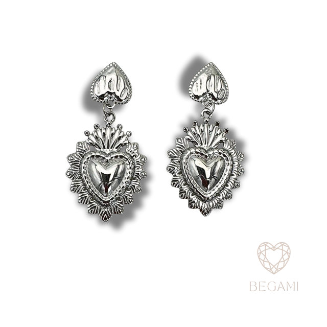 Orecchini cuore sacro