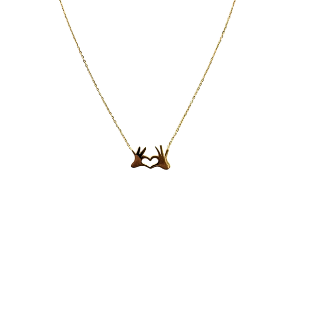 Collana mani di cuore